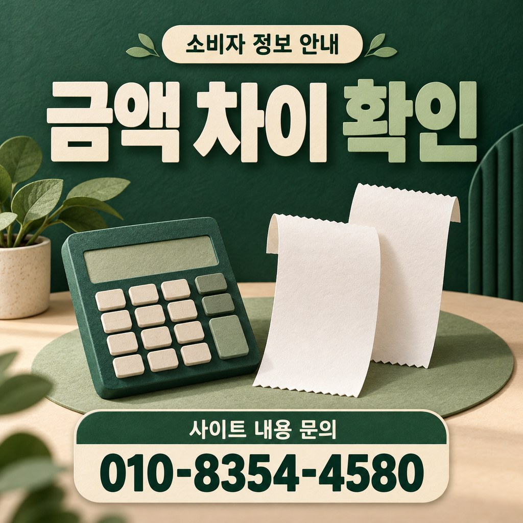 카드깡 수수료 금액 차이 · 계산 기준을 어떻게 남기면 좋을까요? · 내용 문의 010-8354-4580